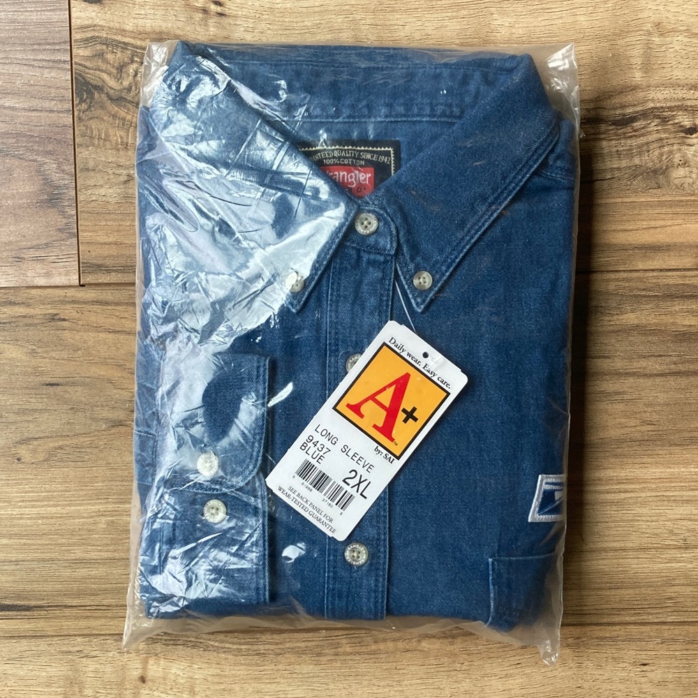 NEW USPS Denim Wrangler Shirt Ladies L/S 2XL